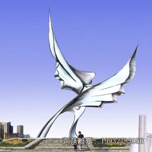 公司不锈钢翅膀景观雕塑 公司不锈钢翅膀景观雕塑