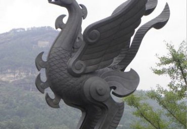 广场动物凤凰铜雕