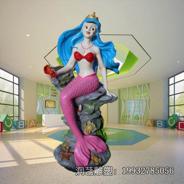 公寓玻璃钢美人鱼雕塑 公寓玻璃钢美人鱼雕塑