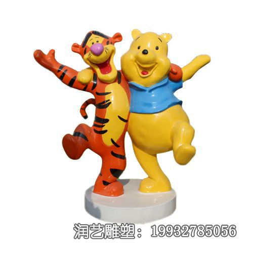 广场玻璃钢小熊维尼雕塑 广场玻璃钢小熊维尼雕塑