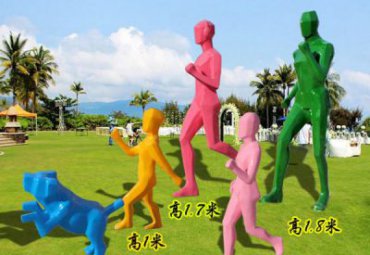 医院玻璃钢一家人雕塑