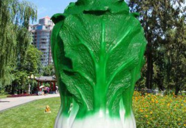 企业玻璃钢白菜雕塑
