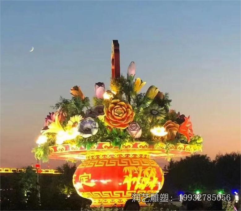 广场不锈钢花篮景观雕塑 广场不锈钢花篮景观雕塑