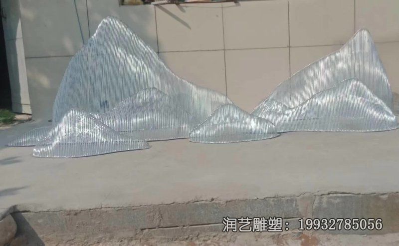 城市不锈钢假山景观雕塑 城市不锈钢假山景观雕塑