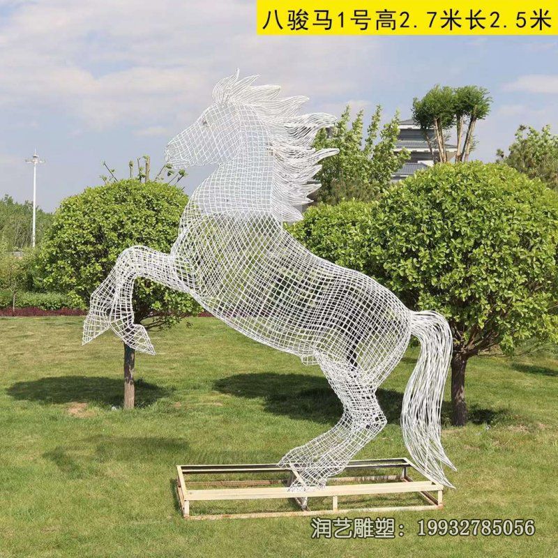 景区不锈钢马动物雕塑 景区不锈钢马动物雕塑