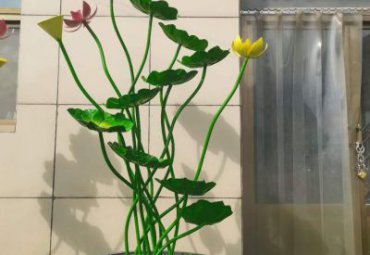 商业街不锈钢荷花景观雕塑