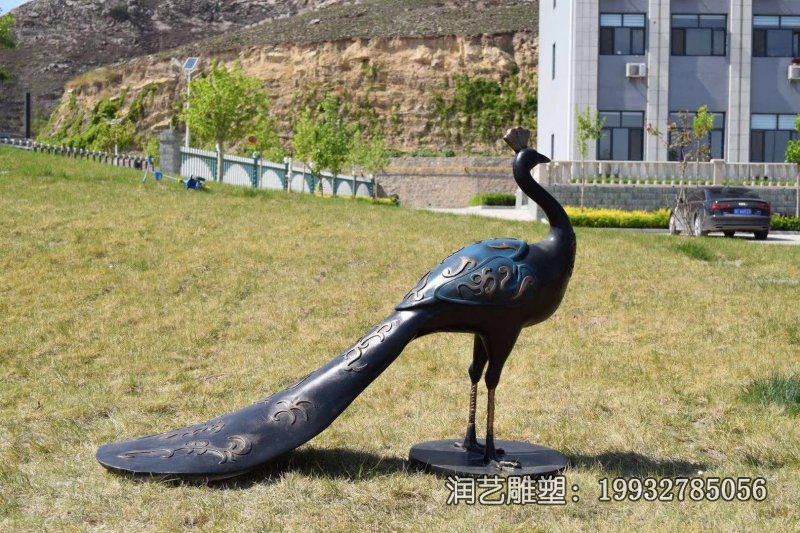 商业街孔雀动物铜雕 商业街孔雀动物铜雕