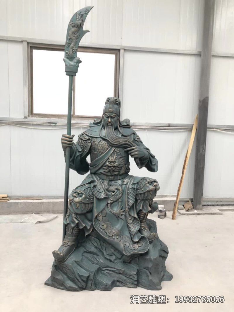 小区关公人物铜雕 小区关公人物铜雕