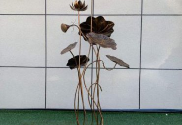 城市荷花景观铜雕