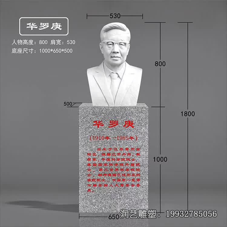 景区华罗庚人物石雕 景区华罗庚人物石雕