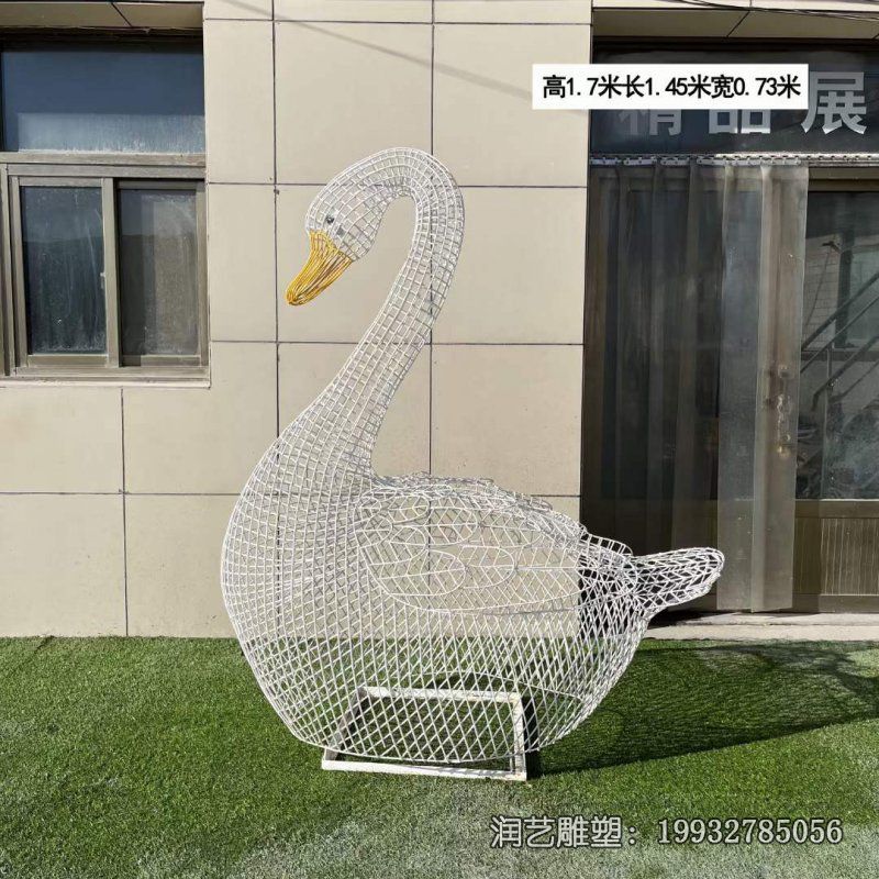 商场不锈钢天鹅动物雕塑 商场不锈钢天鹅动物雕塑