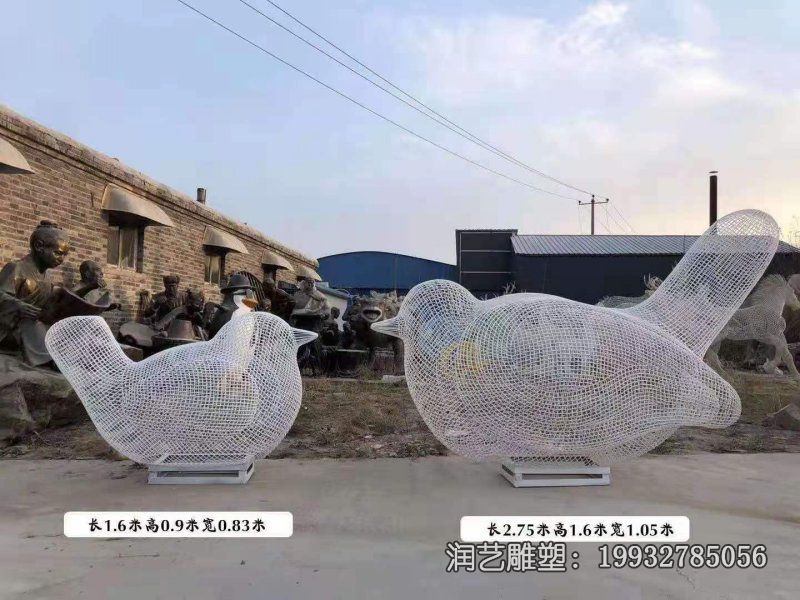 城市不锈钢鸟动物雕塑 城市不锈钢鸟动物雕塑
