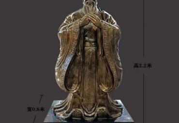 商业街孔子人物铜雕