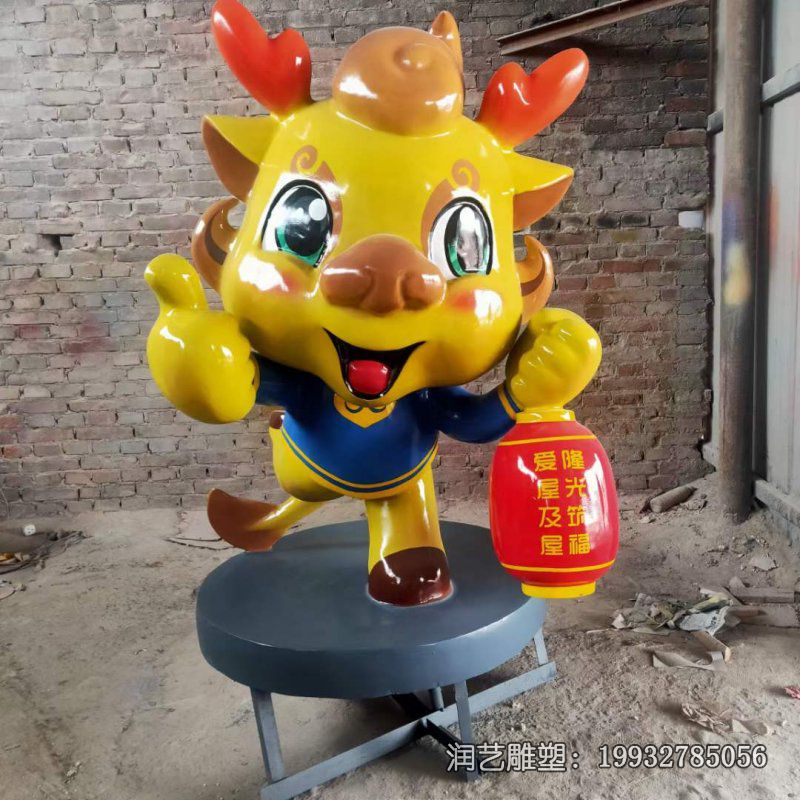 广场玻璃钢十二生肖卡通雕塑 广场玻璃钢十二生肖卡通雕塑