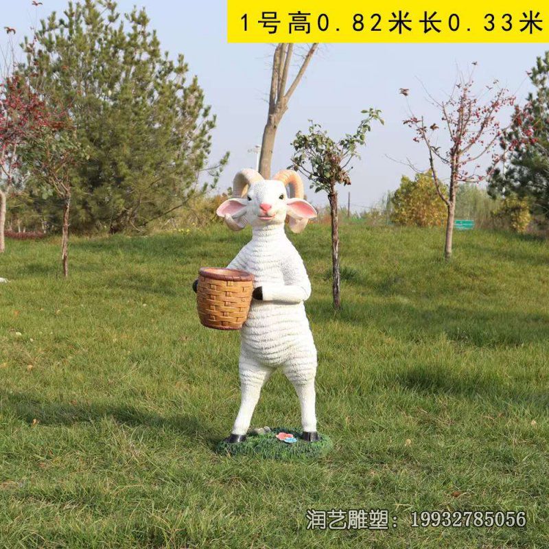 企业玻璃钢羊动物雕塑 企业玻璃钢羊动物雕塑