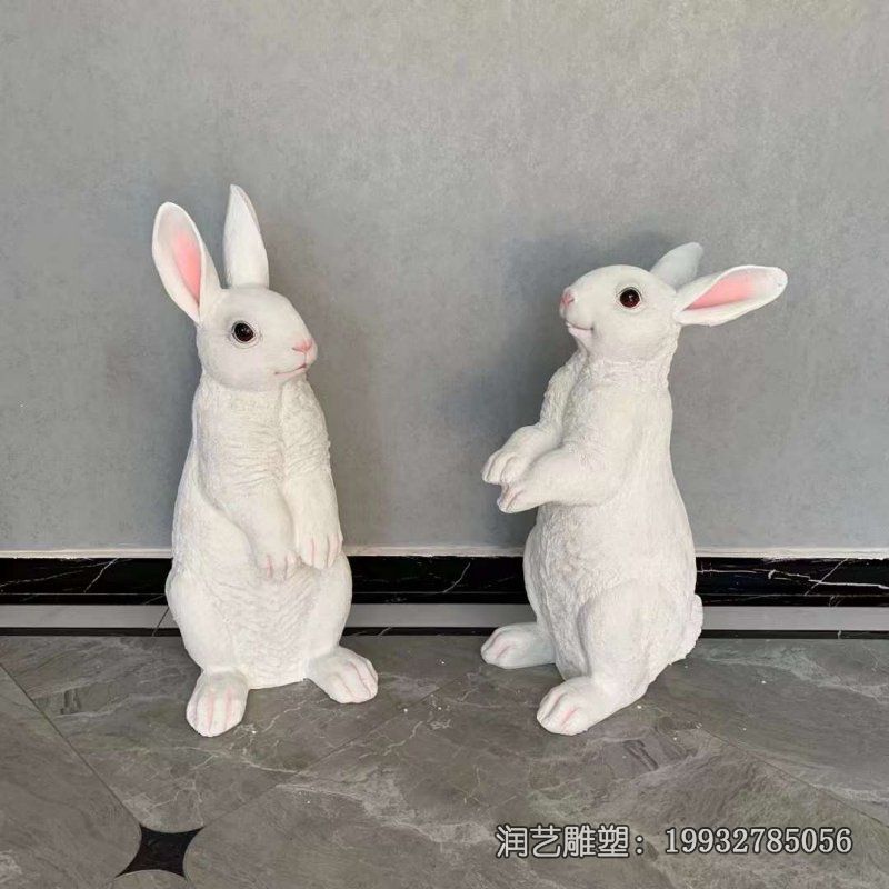 游乐场玻璃钢兔子动物雕塑 游乐场玻璃钢兔子动物雕塑