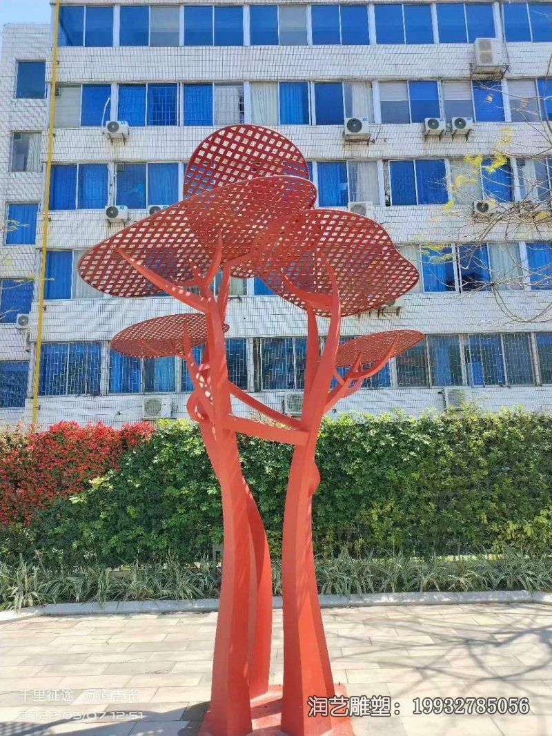 庭院不锈钢树景观雕塑 庭院不锈钢树景观雕塑