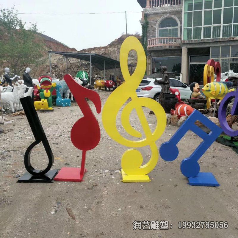 小区不锈钢景观音符雕塑 小区不锈钢景观音符雕塑