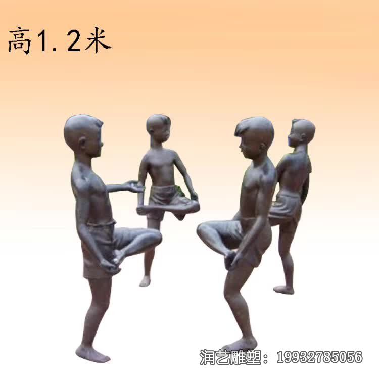 步行街人物儿童铜雕 步行街人物儿童铜雕