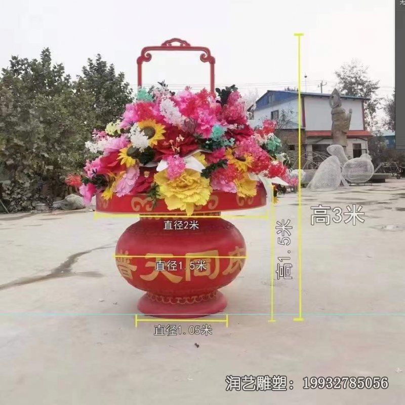 学校不锈钢花篮雕塑 学校不锈钢花篮雕塑