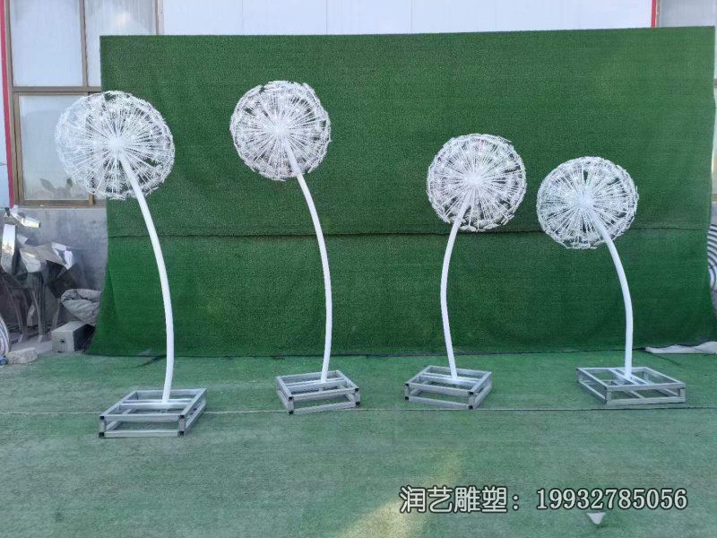 景区不锈钢蒲公英雕塑 景区不锈钢蒲公英雕塑