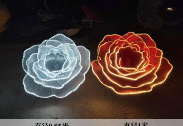 企业不锈钢景观花雕塑