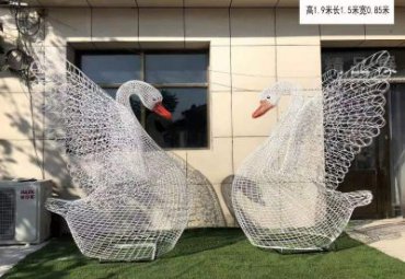 酒店不锈钢天鹅雕塑