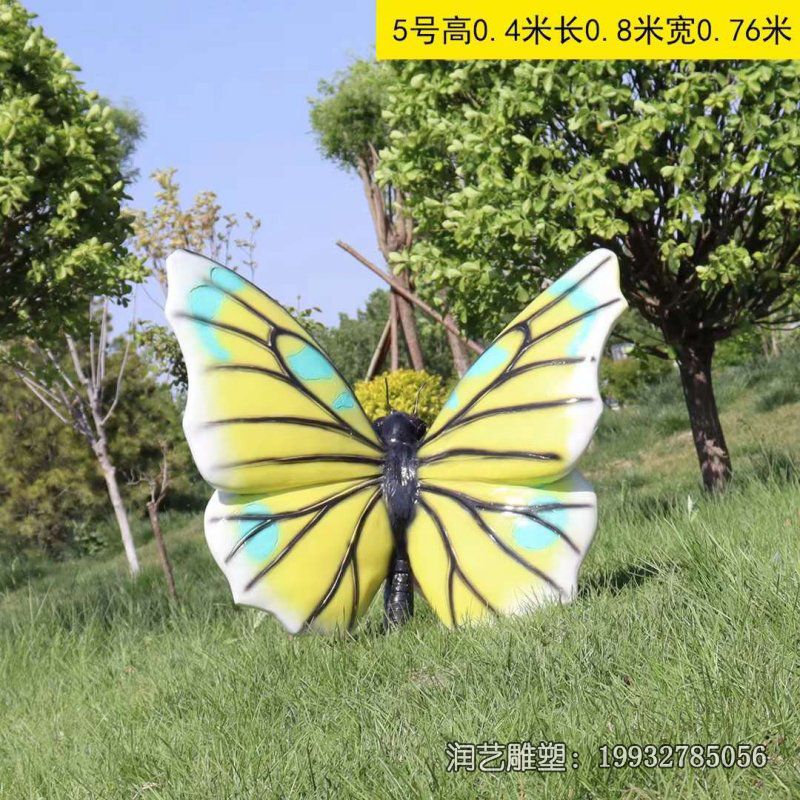 商业街玻璃钢蝴蝶雕塑 商业街玻璃钢蝴蝶雕塑