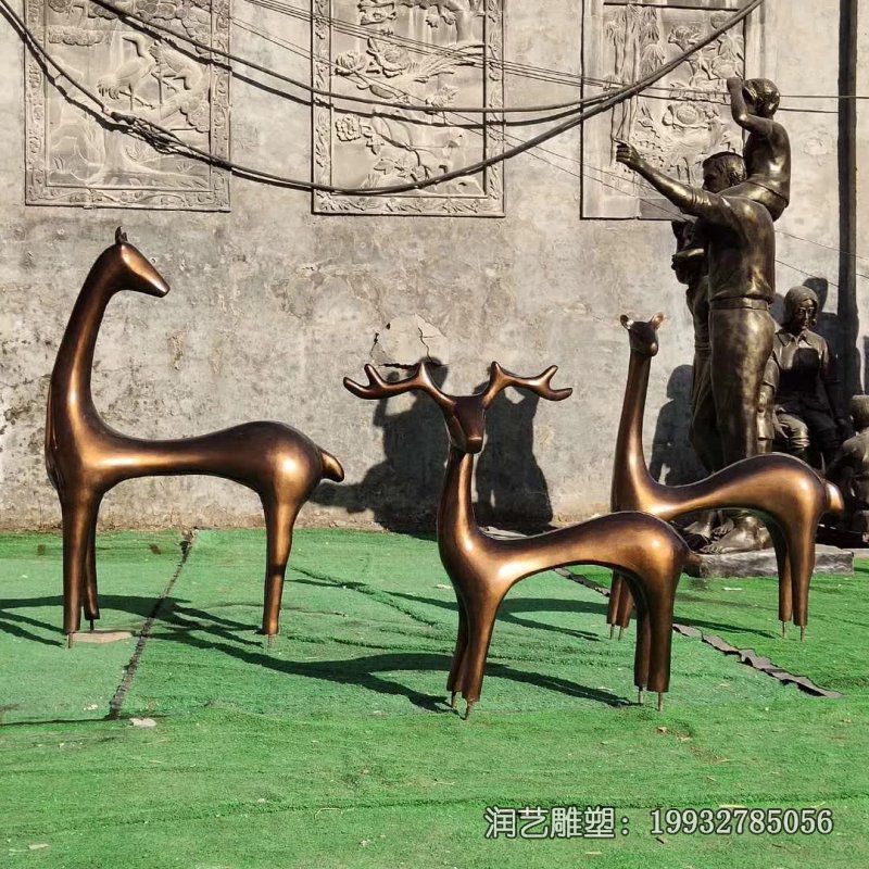 游乐场动物羊铜雕 游乐场动物羊铜雕