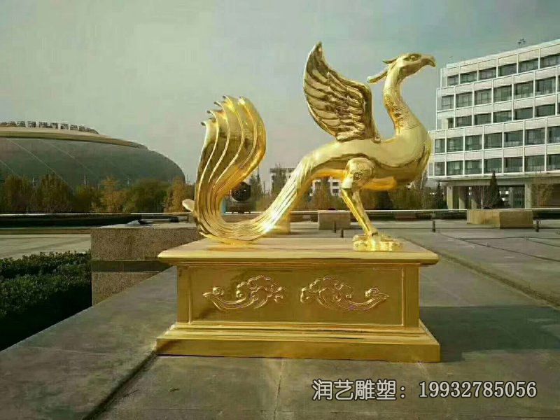 公寓动物凤凰铜雕 公寓动物凤凰铜雕