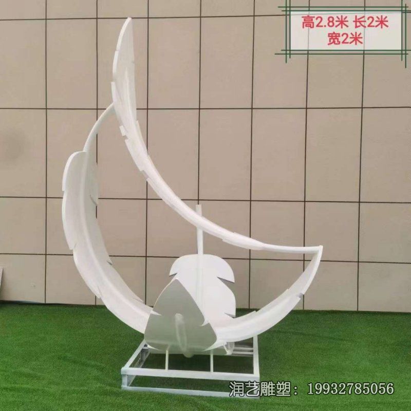 商场不锈钢羽毛雕塑 商场不锈钢羽毛雕塑