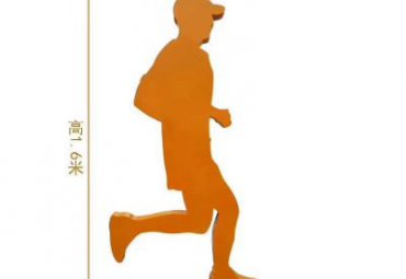景区不锈钢跑步雕塑