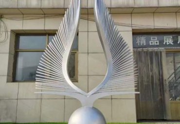 小区不锈钢线条雕塑