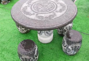 公寓景观桌凳石雕