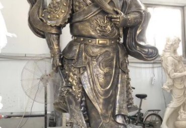 园林人物关公铜雕