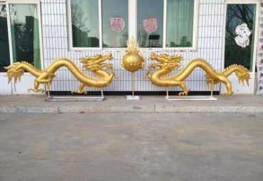 企业动物龙铜雕