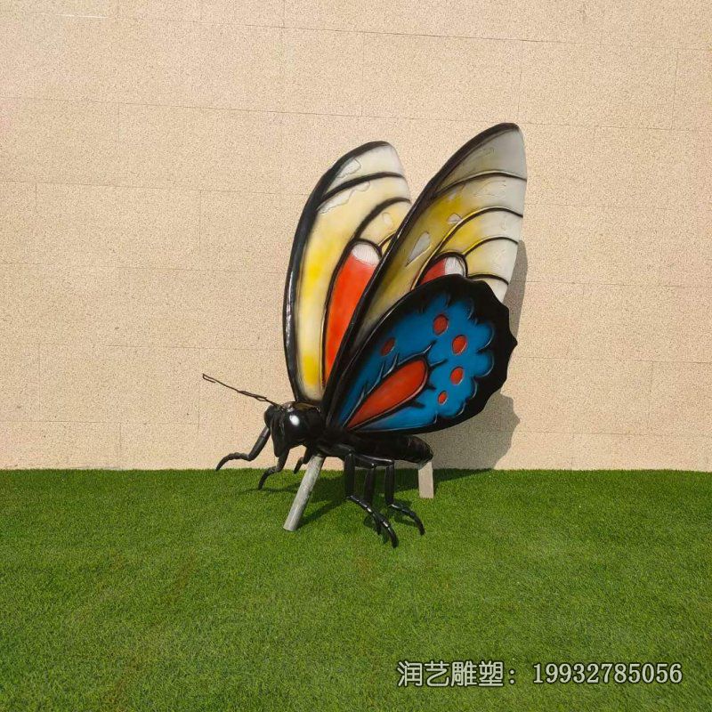 游乐场不锈钢蝴蝶雕塑 游乐场不锈钢蝴蝶雕塑