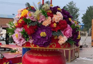 校园不锈钢花篮雕塑
