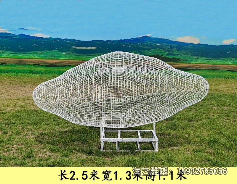 不锈钢云朵景区雕塑 (2)